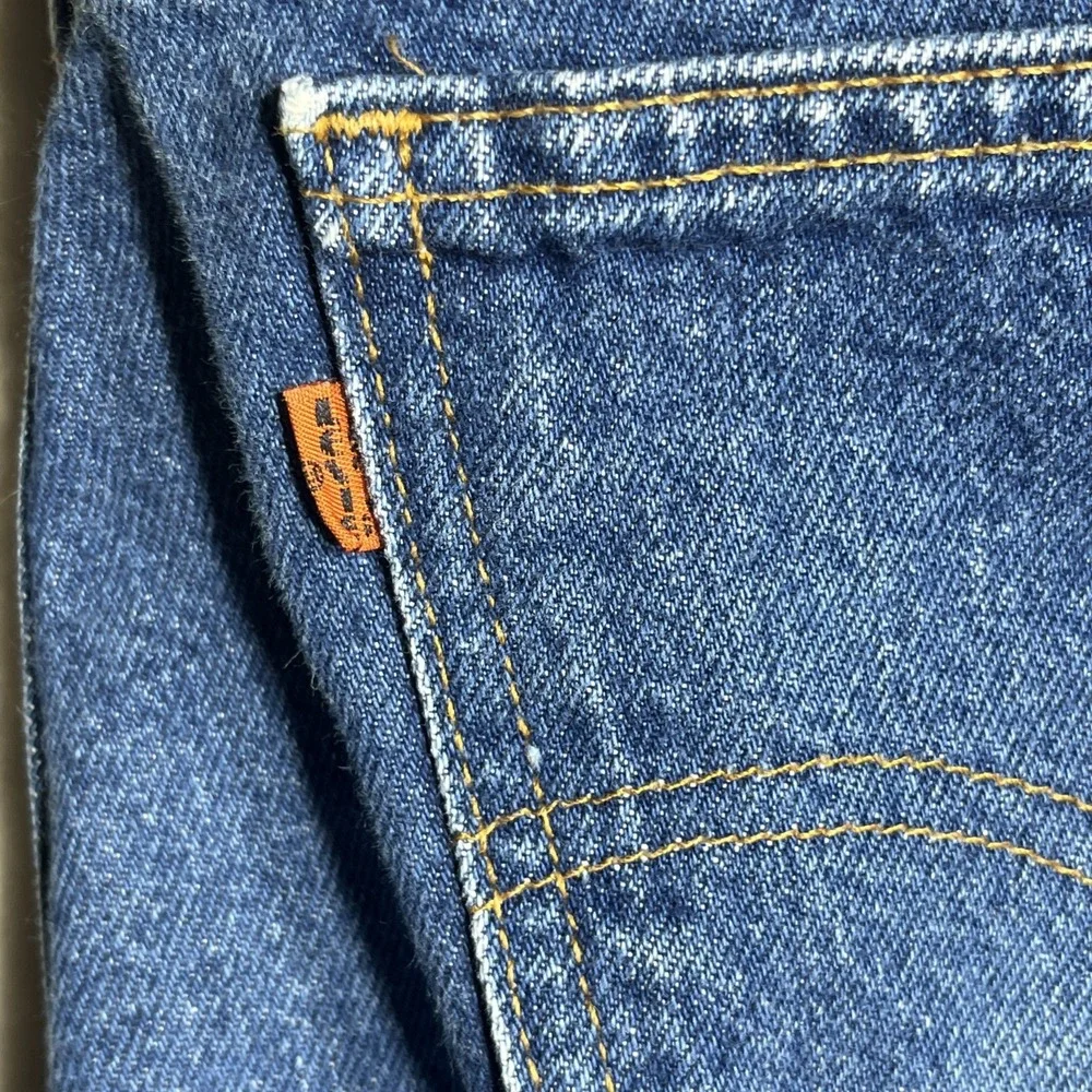 Levis 505 Jeans Mens 36x30 (35x29) VTG Regular Fit Straight Orange Tab 90s USA